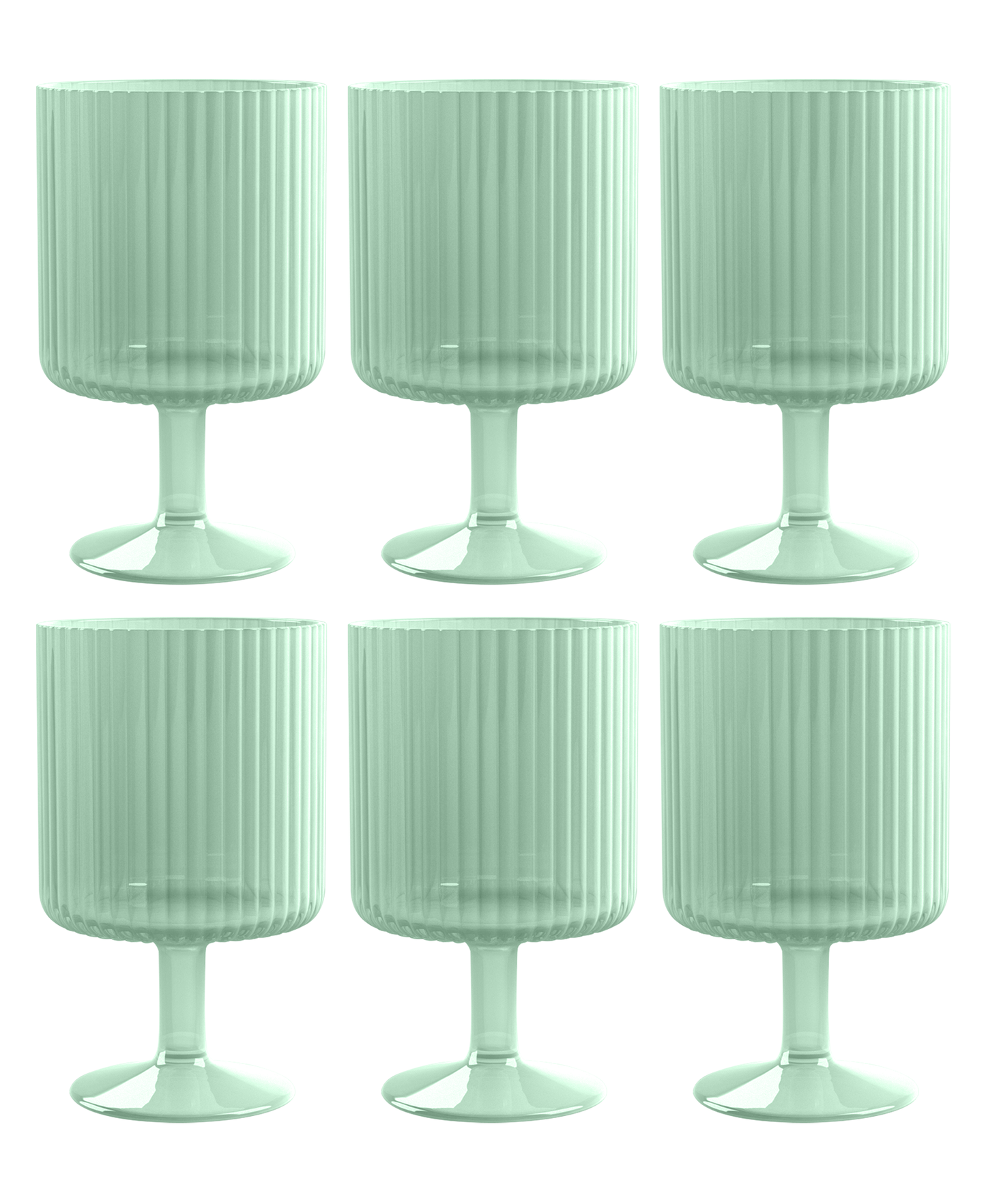 Mesa PP Stacking Wine Goblet, Aqua, 15 oz