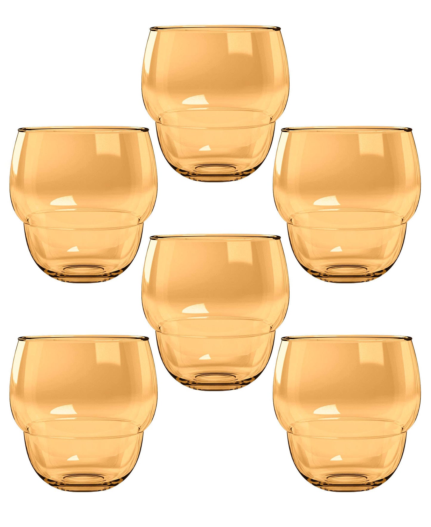 Stacking Bubble Tumbler, Amber, 14 oz.