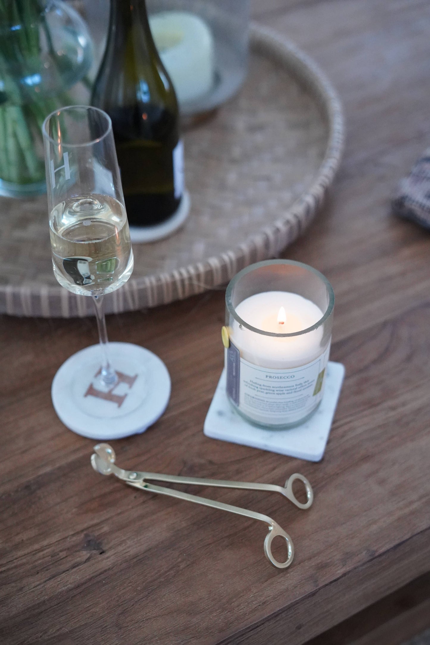 Brushed Gold Engraved Wick Trimmers