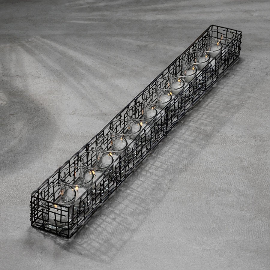 Dakar Metal 12 Glass Candle Holder