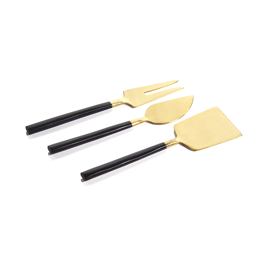 Cheese Set - Black / Matte Gold