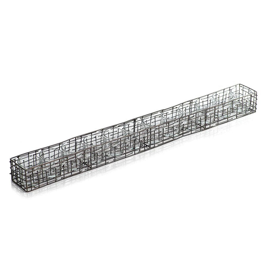 Dakar Metal 12 Glass Candle Holder