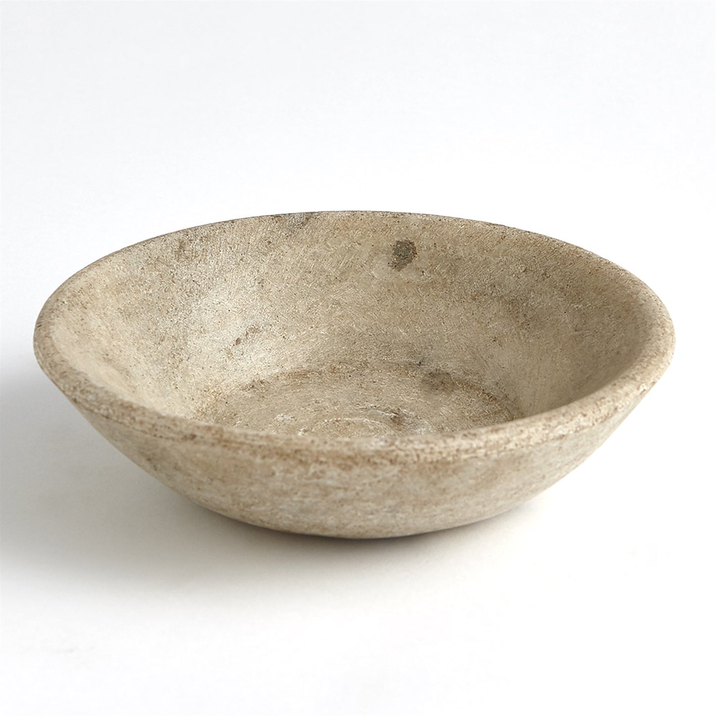 MARBLE BOWL-ANTIQUED WHITE