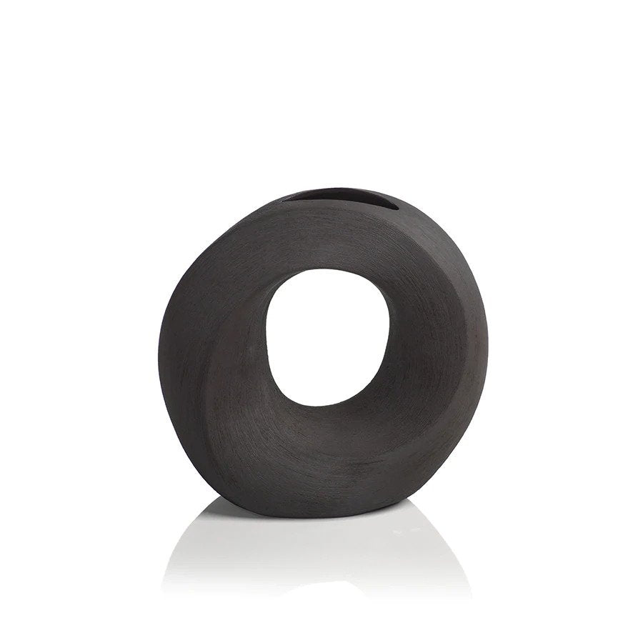 Manzanillo Porcelain Vase - Black