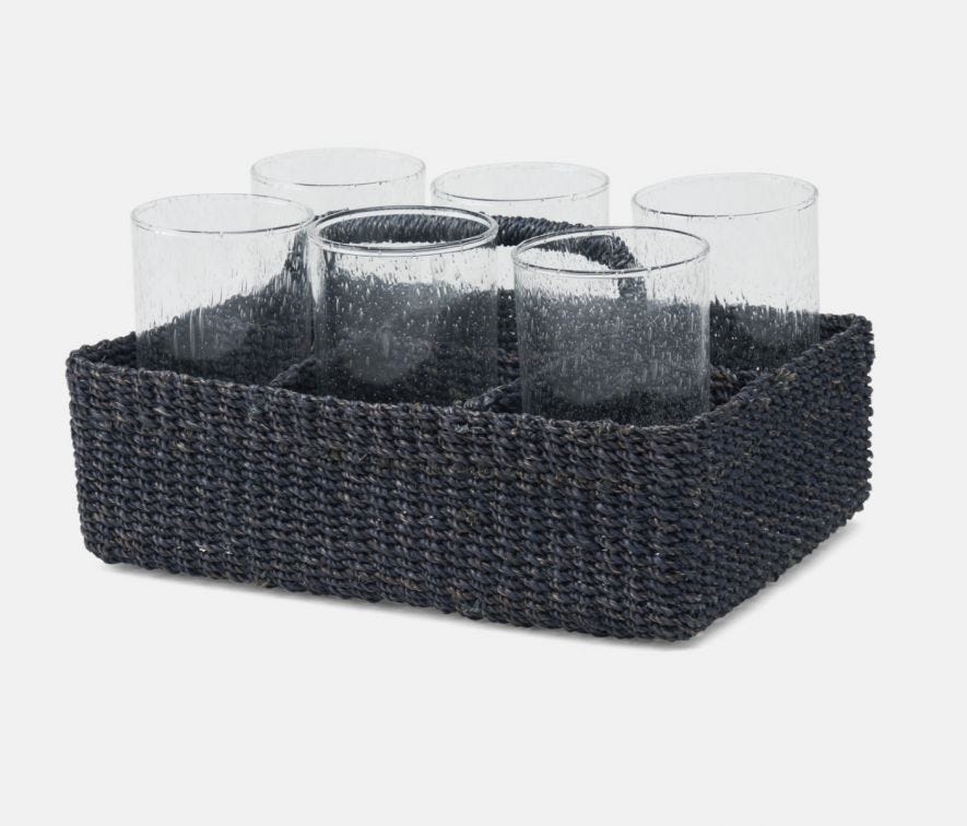 Voru Navy Glassware Caddy