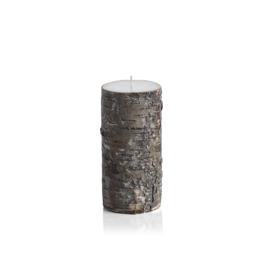 Birchwood Unscented Pillar Candle