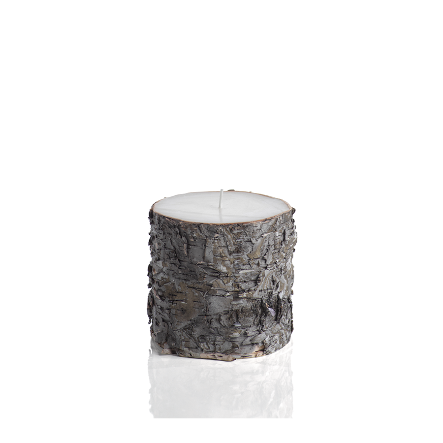 Birchwood Unscented Pillar Candle