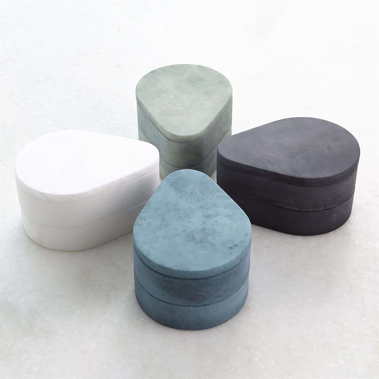 ALABASTER TEARDROP DOUBLE BOXES