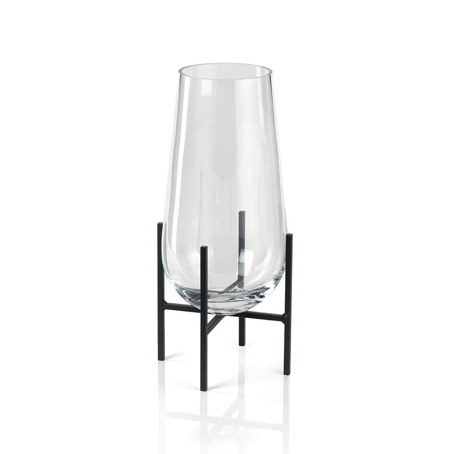 Salema Vase / Hurricane on Metal Stand