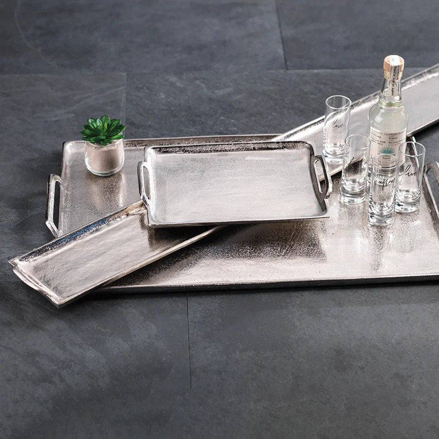 Barbuda Aluminum Tray with Handles - Large