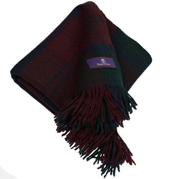 Highland Tartan Tweed Merino Wool Throw - Lindsay