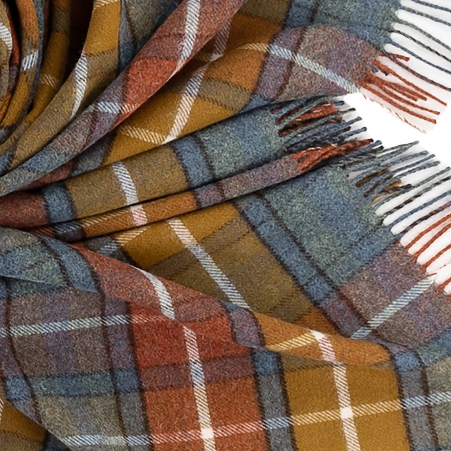 Highland Tweeds Shetland  Lambswool Throw - Antique Buchanan