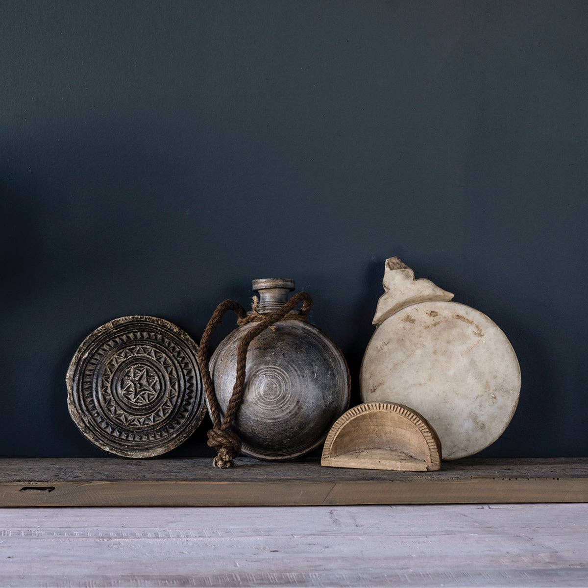 Carved Stone Biscuit Molds