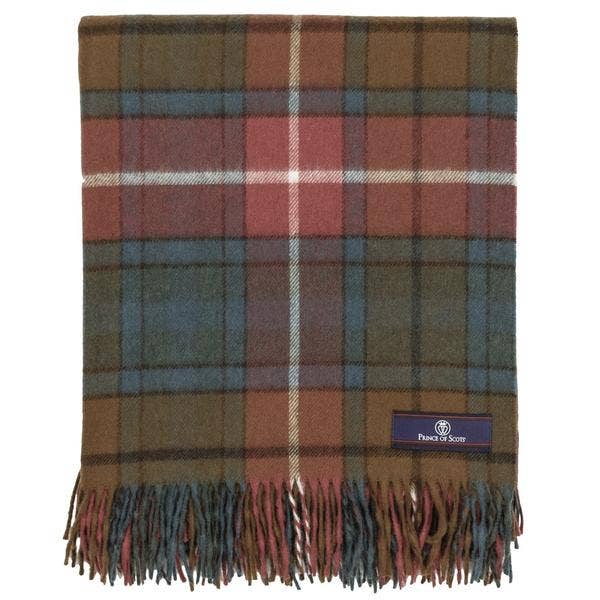 Highland Tartan Tweed Merino Wool Throw - Antique Buchanan