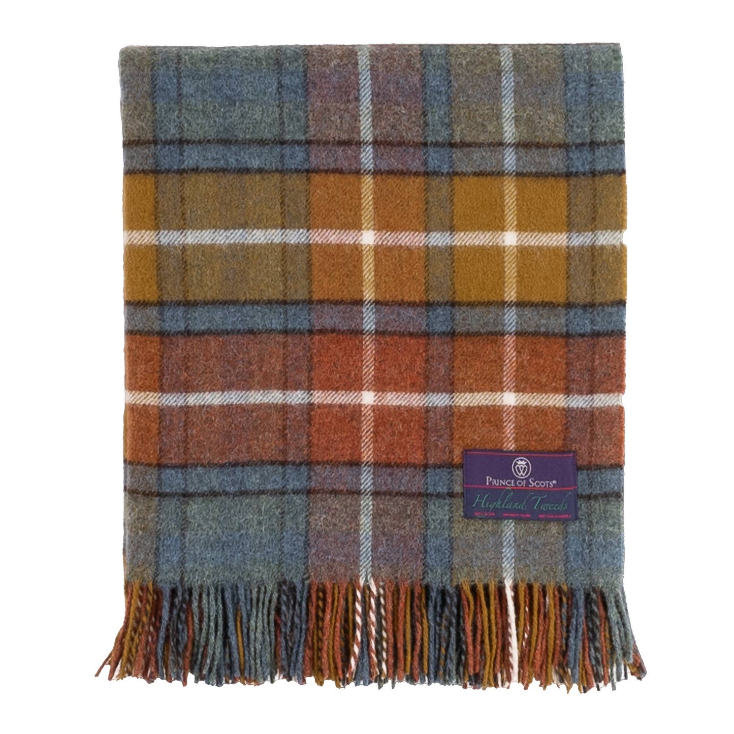 Highland Tweeds Shetland  Lambswool Throw - Antique Buchanan