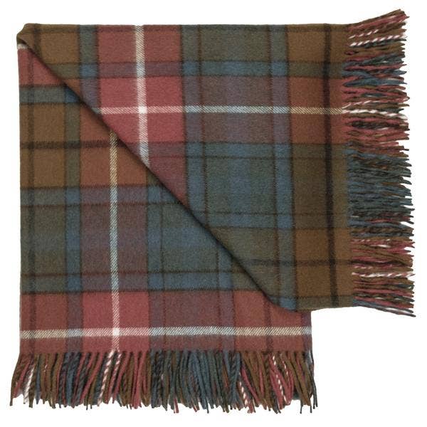 Highland Tartan Tweed Merino Wool Throw - Antique Buchanan