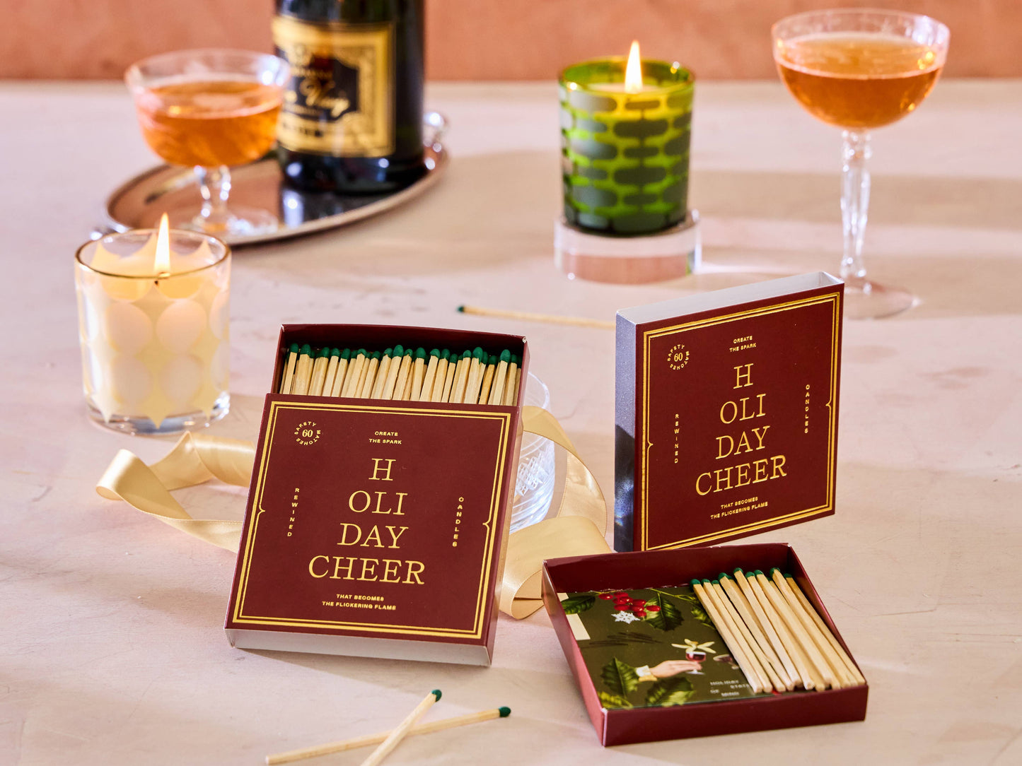 Rewined Holiday Cheers Matchbox