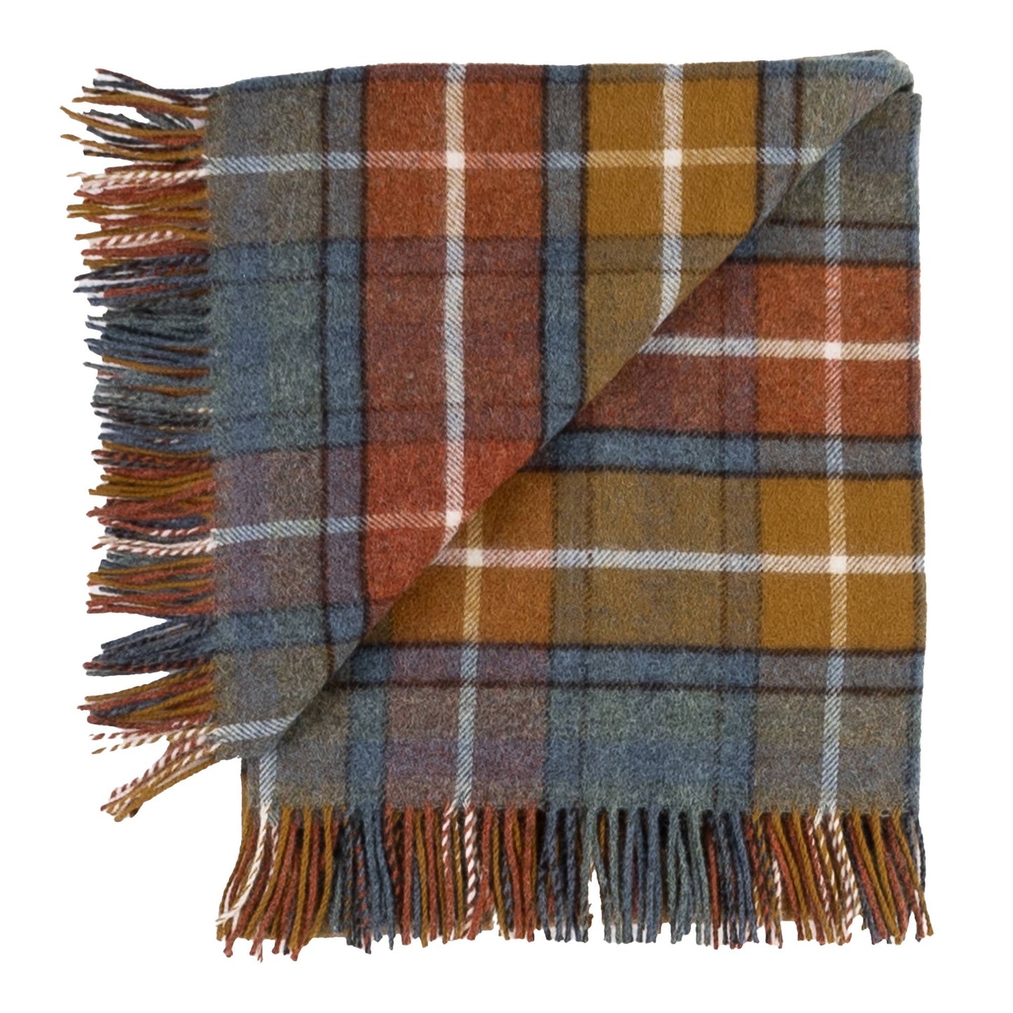 Highland Tweeds Shetland  Lambswool Throw - Antique Buchanan