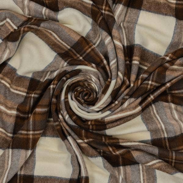 Highland Tartan Tweed Merino Wool Throw - Natural Dress