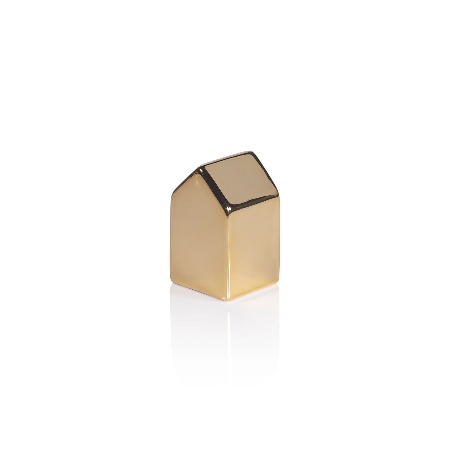 Decorative Ceramic House - Gold & Silver