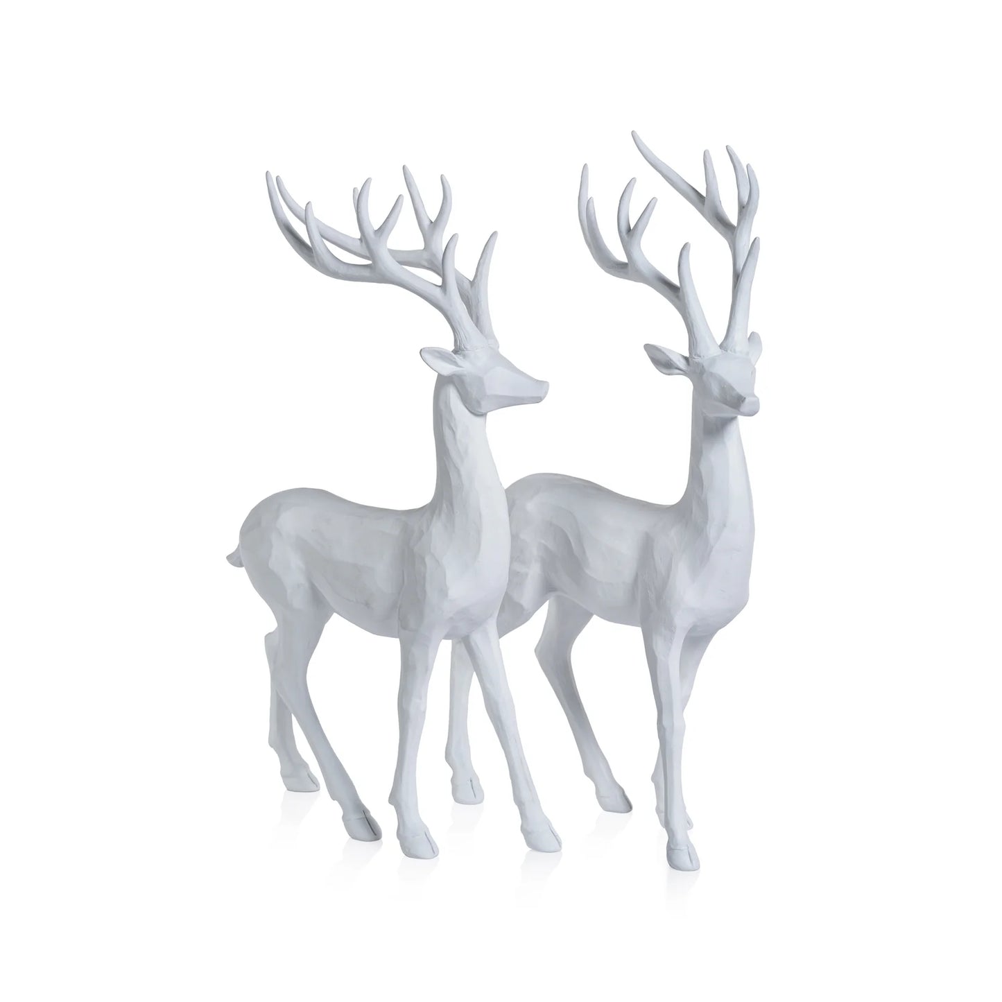 All White Decorative Deer