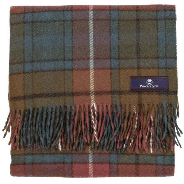 Highland Tartan Tweed Merino Wool Throw - Antique Buchanan