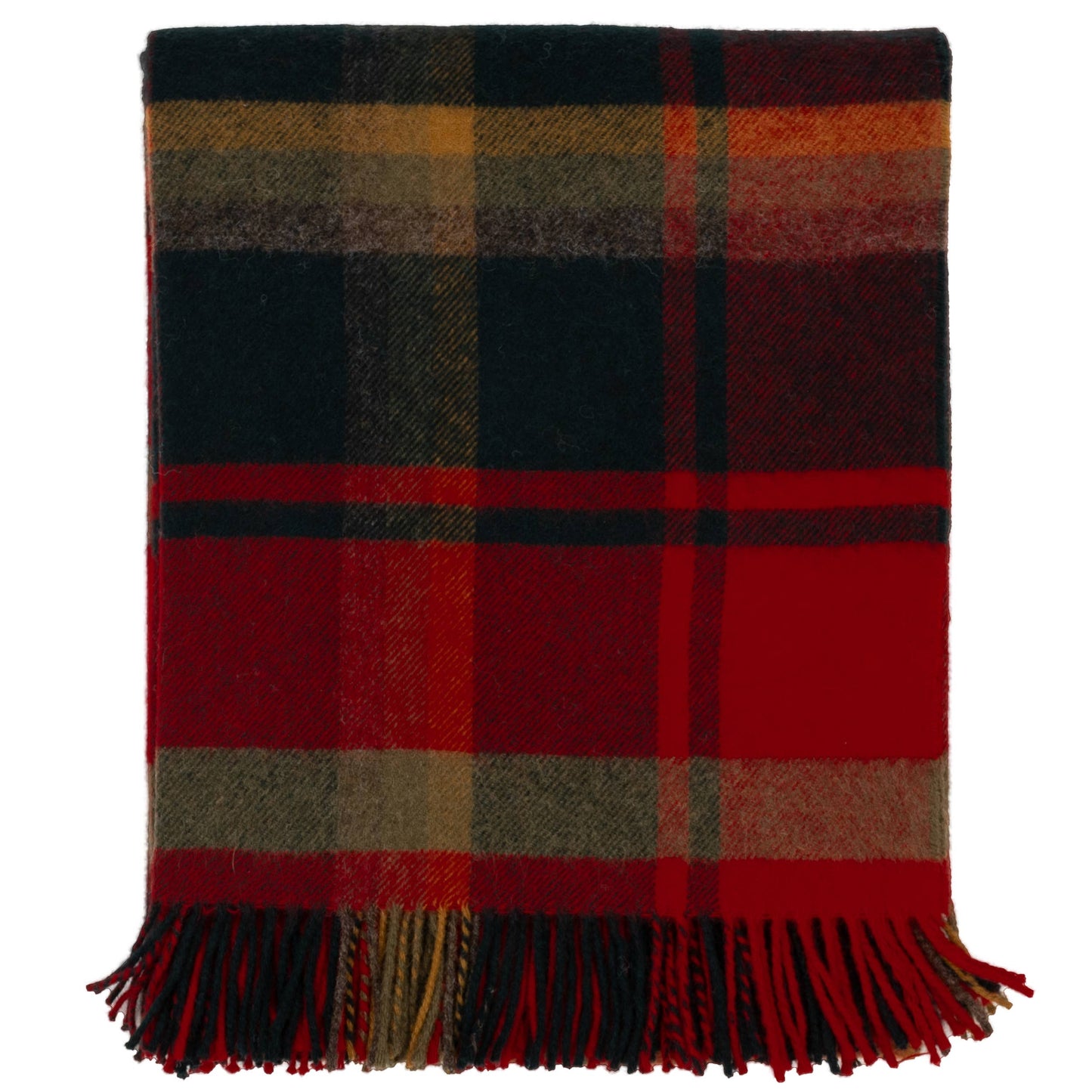 Highland Tweeds Shetland Lambswool Throw (Red Maple)