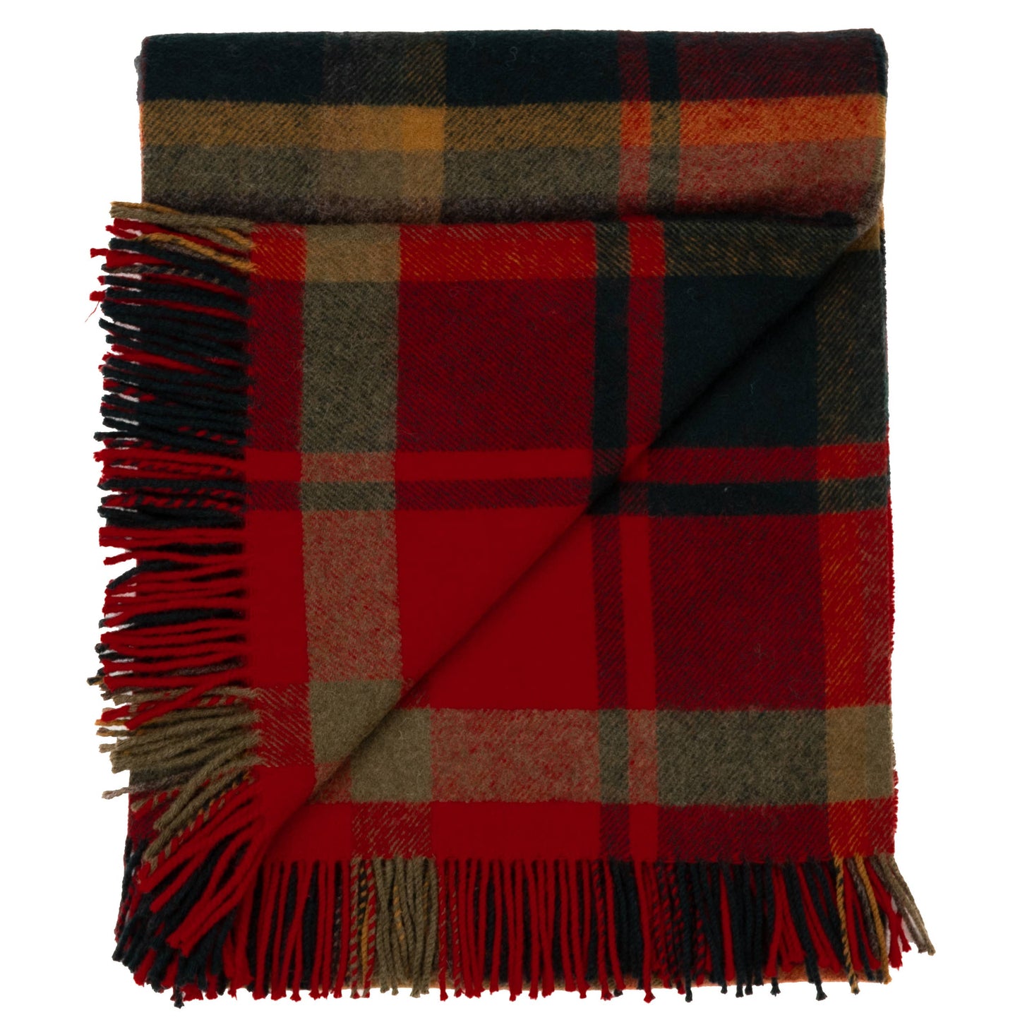 Highland Tweeds Shetland Lambswool Throw (Red Maple)