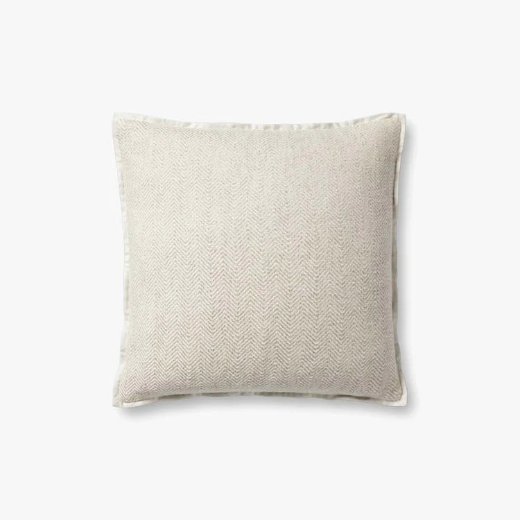 Jean Stoffer 18x18 Ivory Throw Pillow