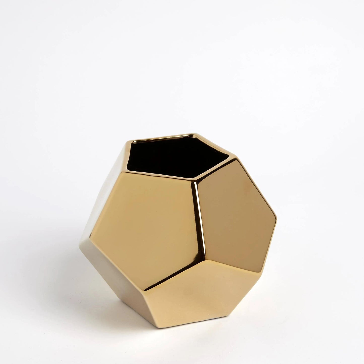 Faceted Vase- Gold- Small