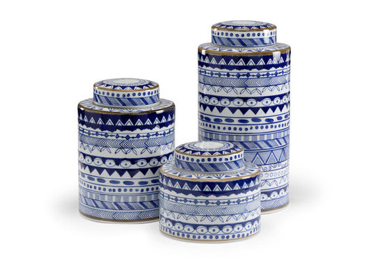 Blue and White Porcelain Canisters