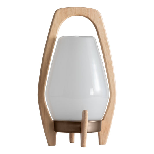 Portable Wood & Glass Drifter Lantern - Deep Brnz