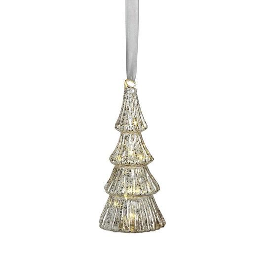 Silver Antique LED Tree Ornament