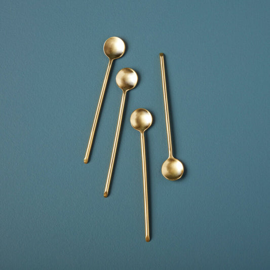 Gold Thin Spoons, Set of 4