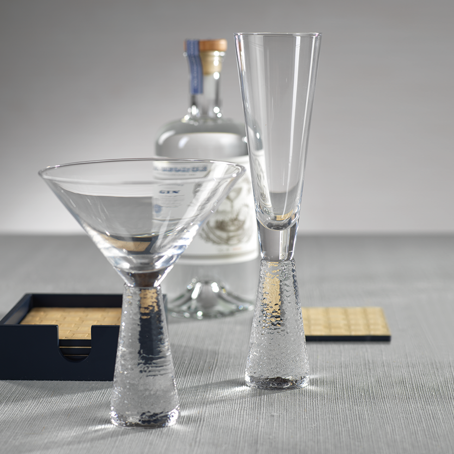 Martini Glass on Hammered Stem