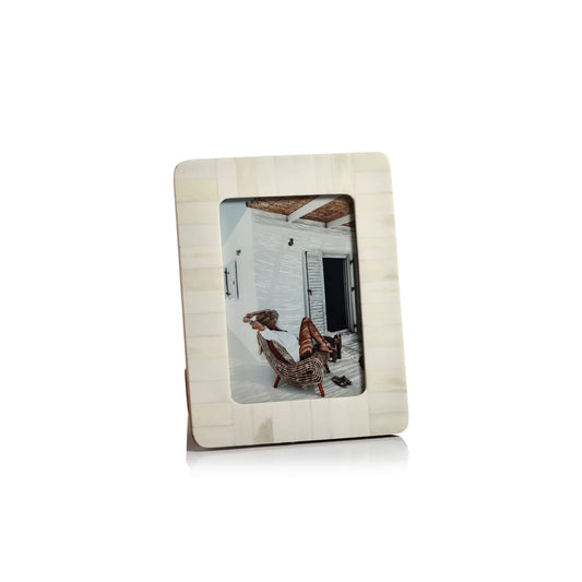 Côte d'Ivoire White Bone Inlay Photo Frame