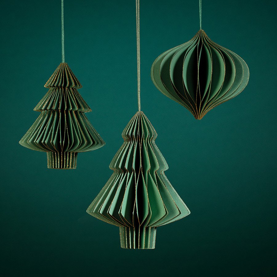 Wish Paper Decorative Ornaments - Green