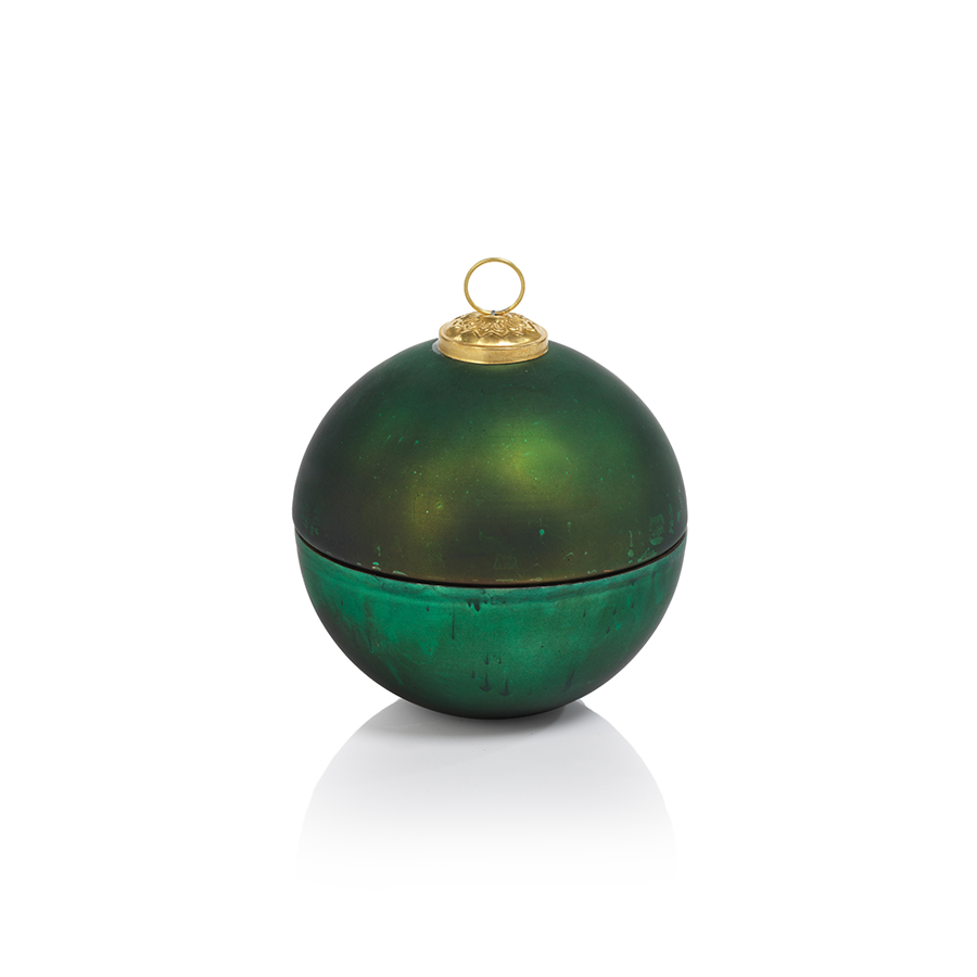 Matt Green Ornament Ball Scented candle Medium