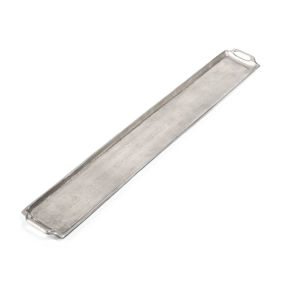 Barbuda Long Aluminum Serving Tray with Handles