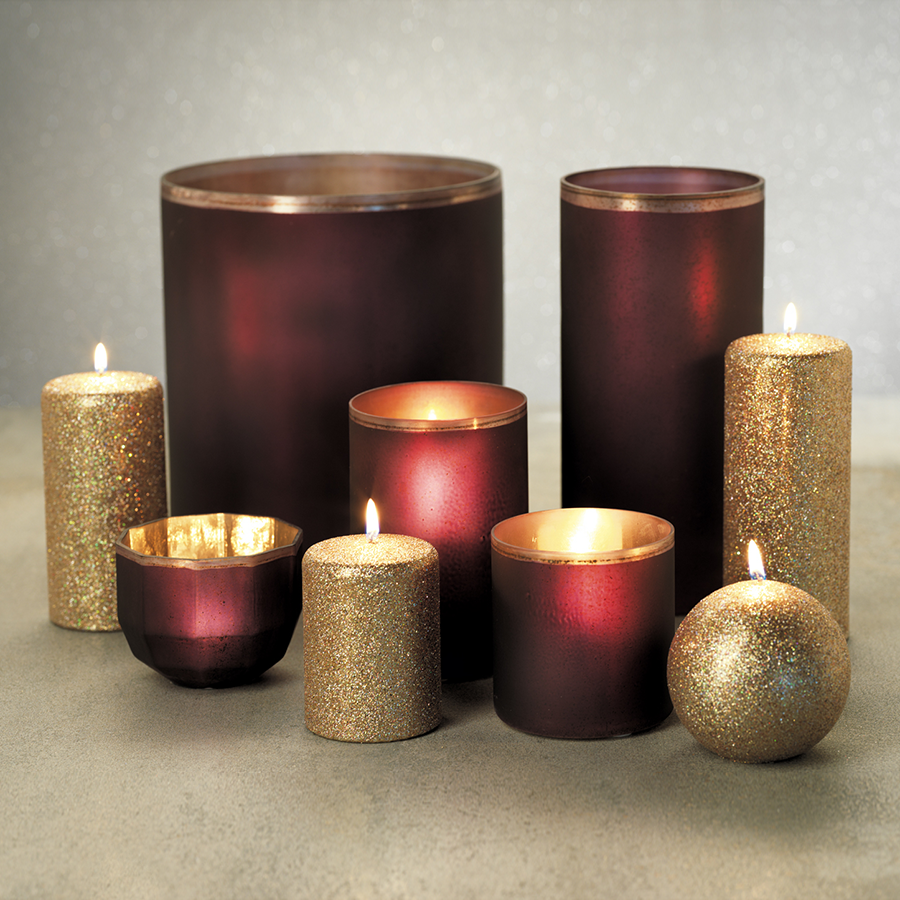 Faceted Mercury Candle Holder