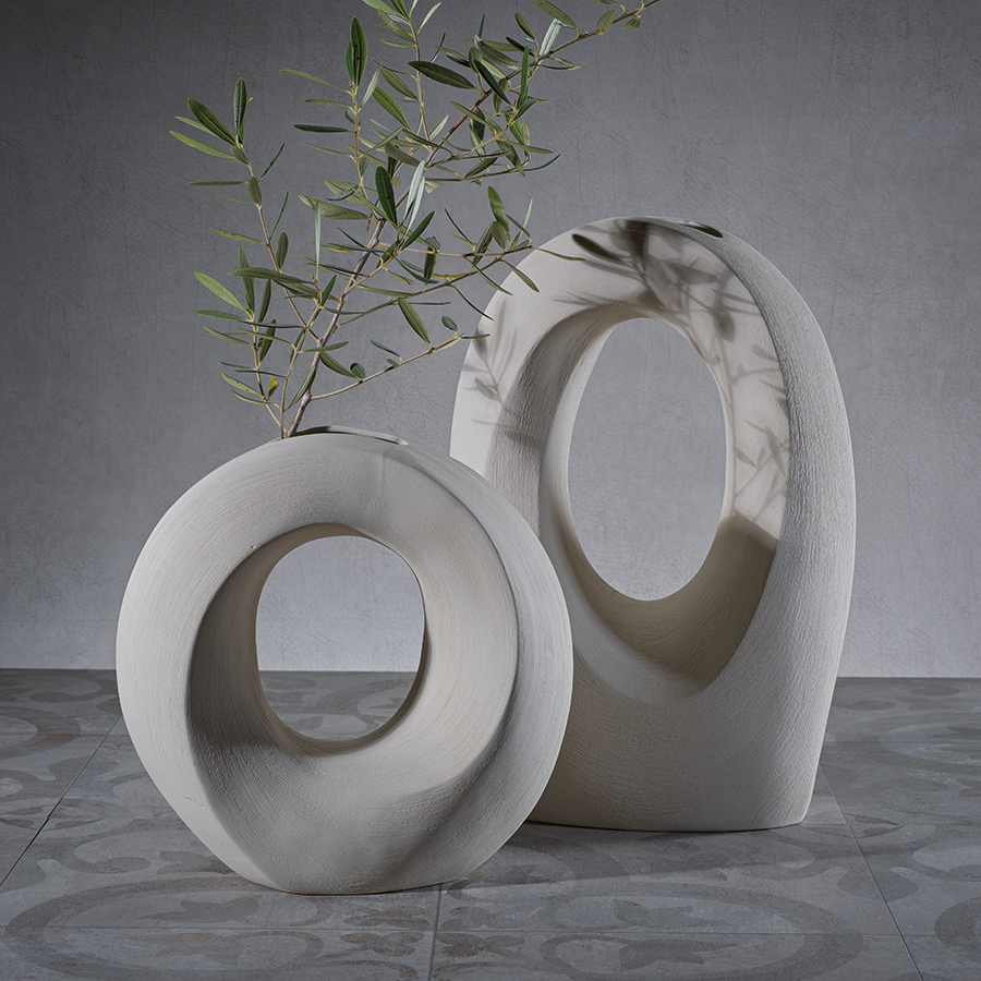 Organic Porcelain Vase - Ivory - Large
