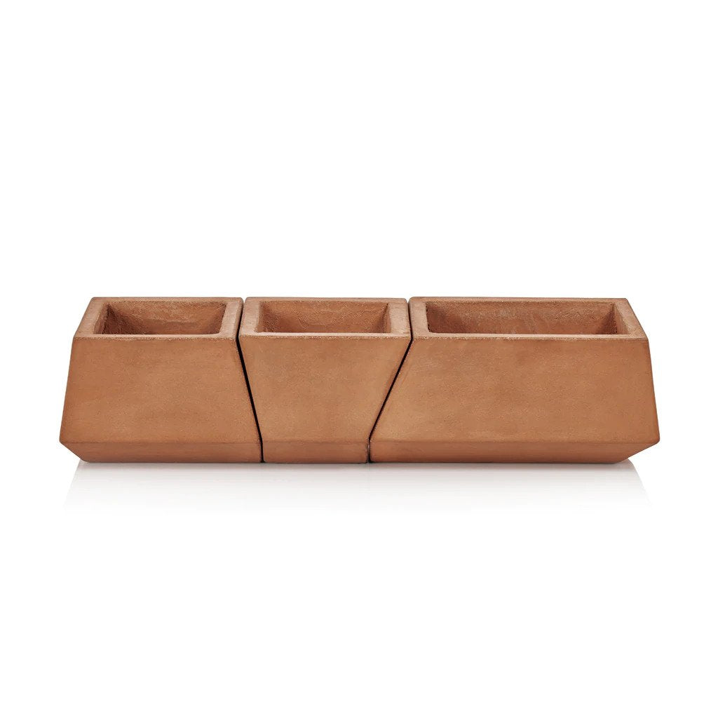 3-Piece Sectional Concrete Planter