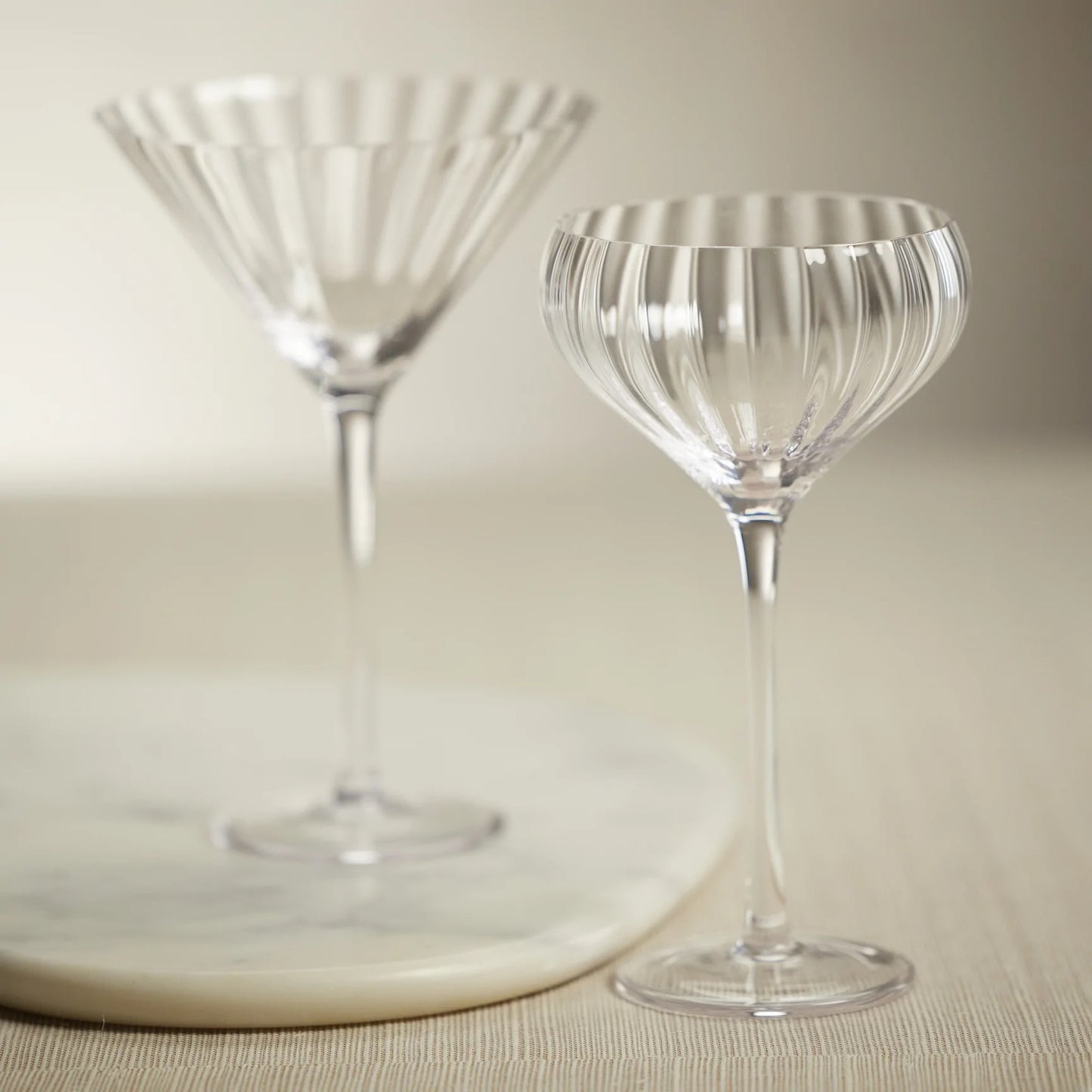 Madeleine Optic Glassware - Clear