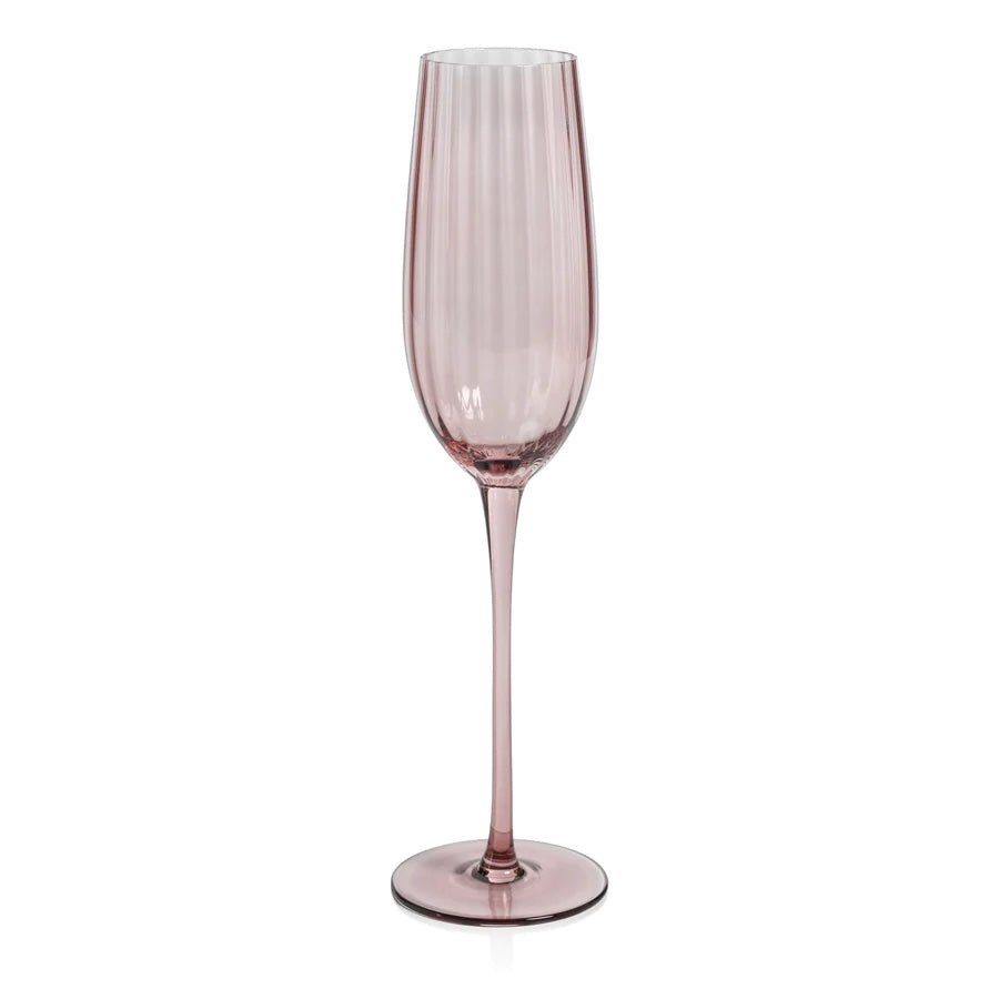 Madeleine Optic Glassware - Pink