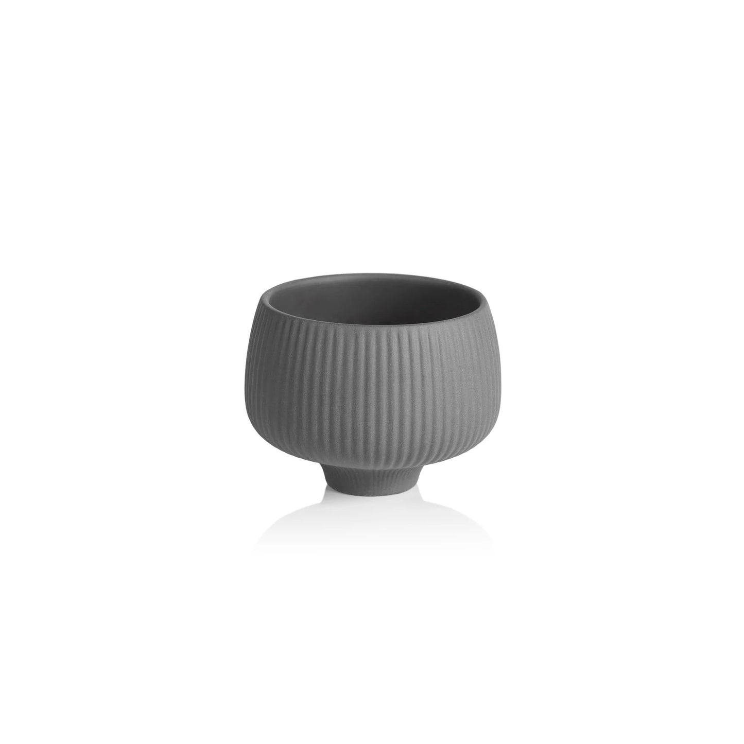 Ridged Condiment Bowl - Matt Charcoal