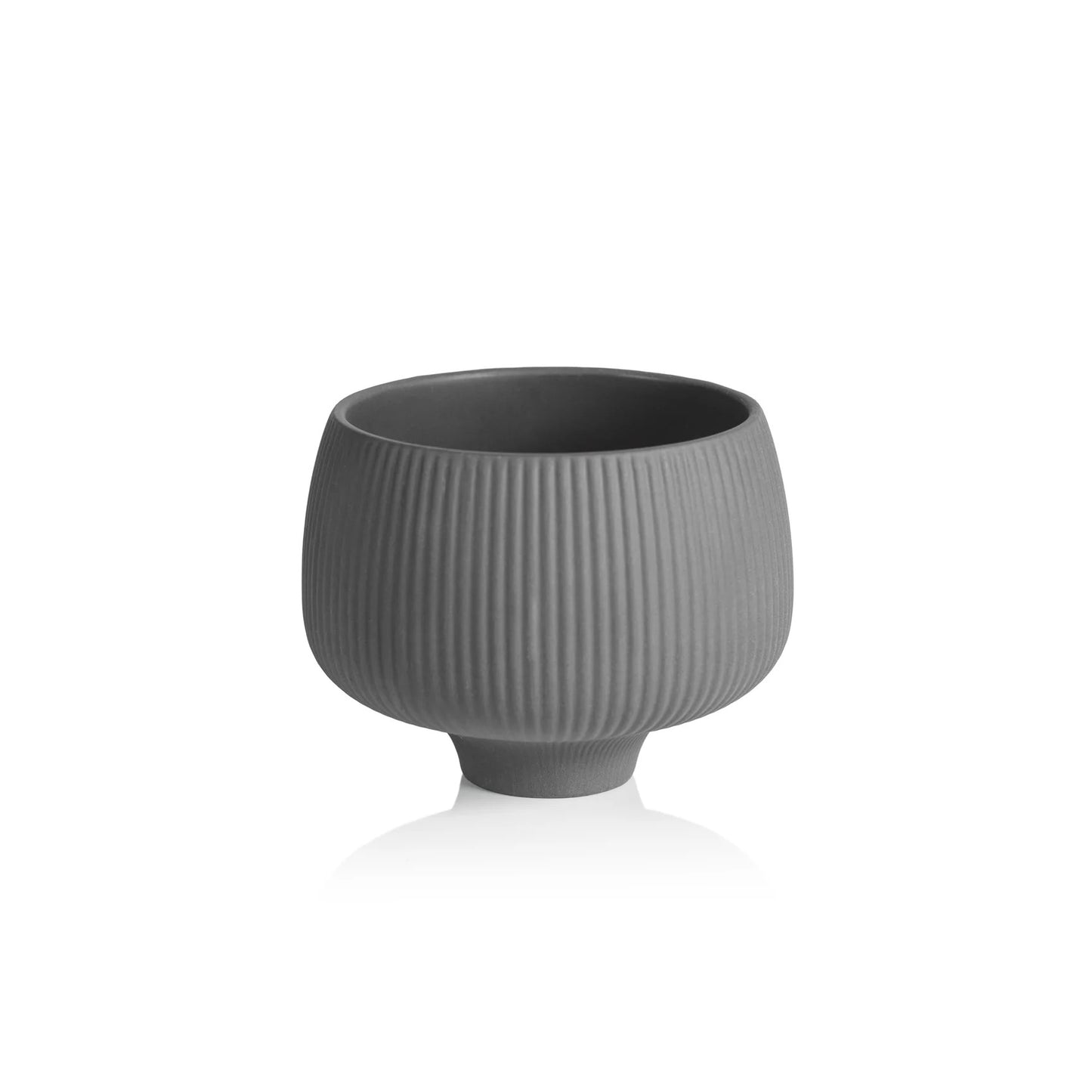 Ridged Condiment Bowl - Matt Charcoal