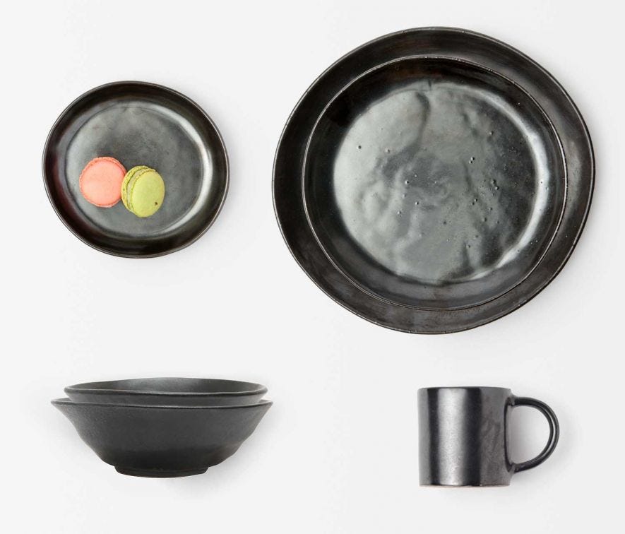 Marcus Black Glaze Table Collection